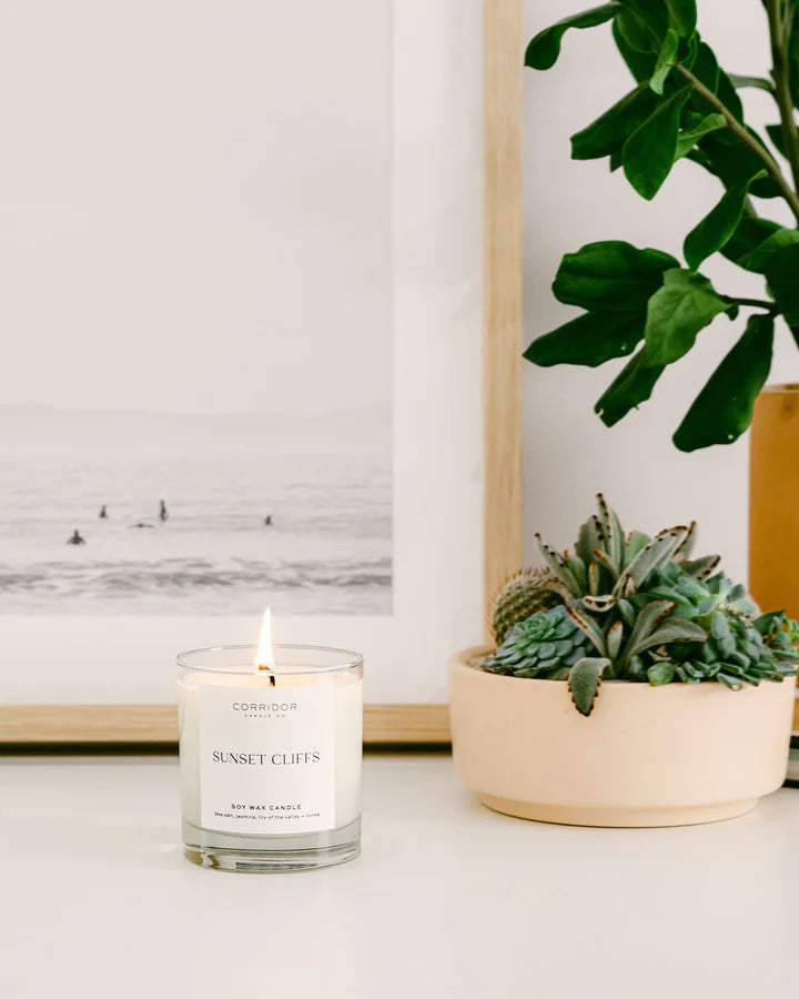 The Sunset Cliffs Soy Glass Candle by Corridor Candle Co.