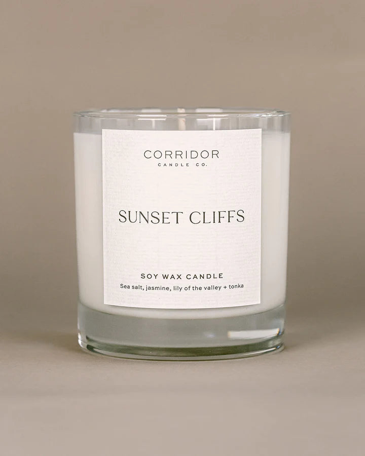 The Sunset Cliffs Soy Glass Candle by Corridor Candle Co.