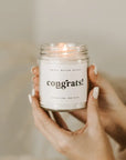 The Congrats Soy Candle by Sweet Water Decor