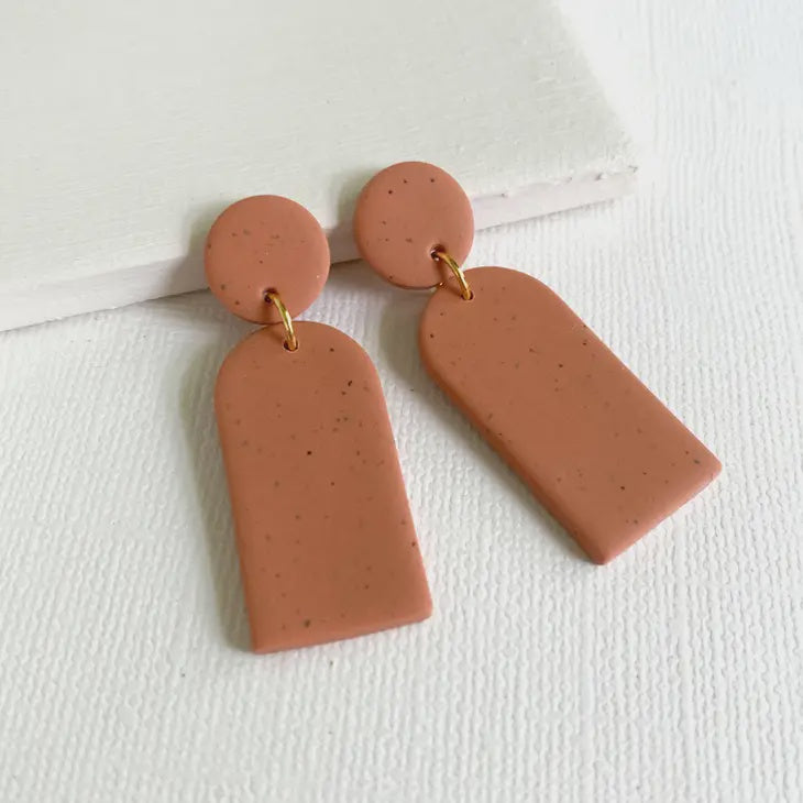 The Dome Drop Clay Earrings