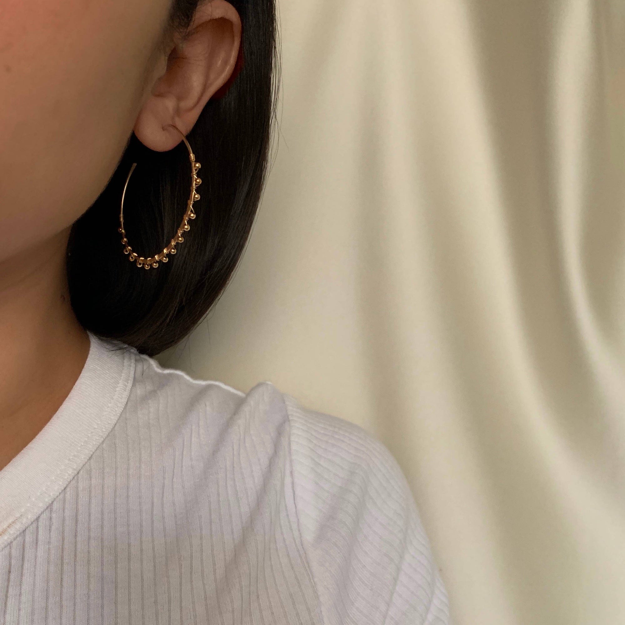 The Caviar Hoops by Points Jewelry
