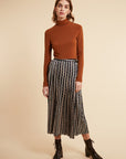 The Edvina Woven Midi Skirt by FRNCH
