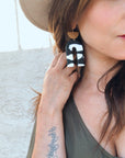 The Cow Print  Arch Earrings by Earth + Clay Collective