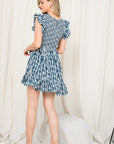 The Andrea Flutter Sleeve Mini Dress