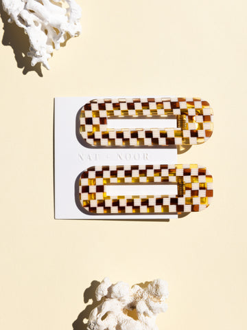 The Aura Acetate Hair Clips by Nat + Noor