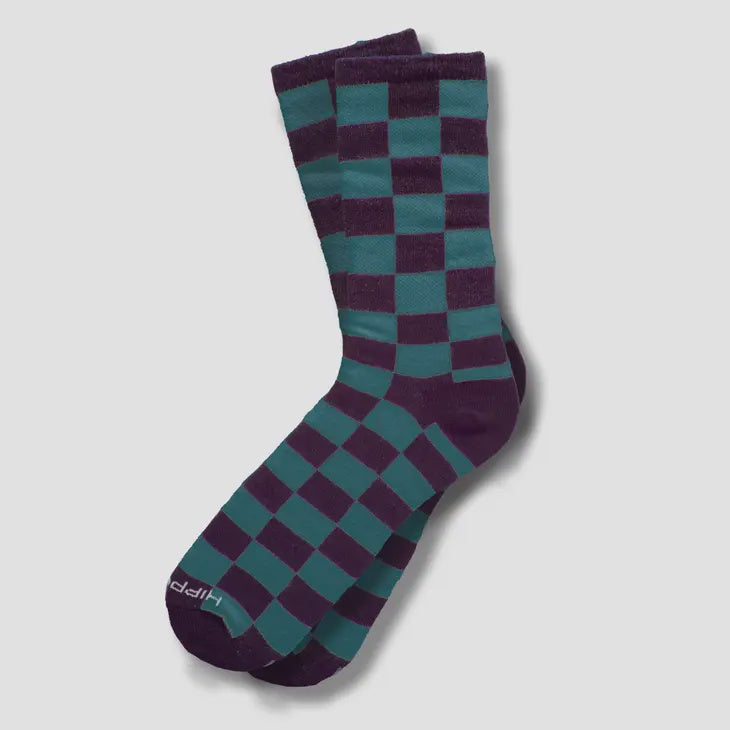 The Elderberry Checkered Socks by Hippy Feet