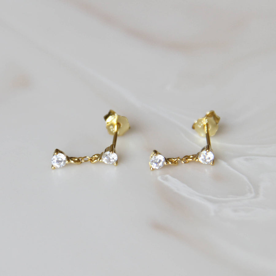 The Evelyn Chain Drop Studs by MAIVE