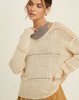 The Ezra Pointelle Knit Sweater