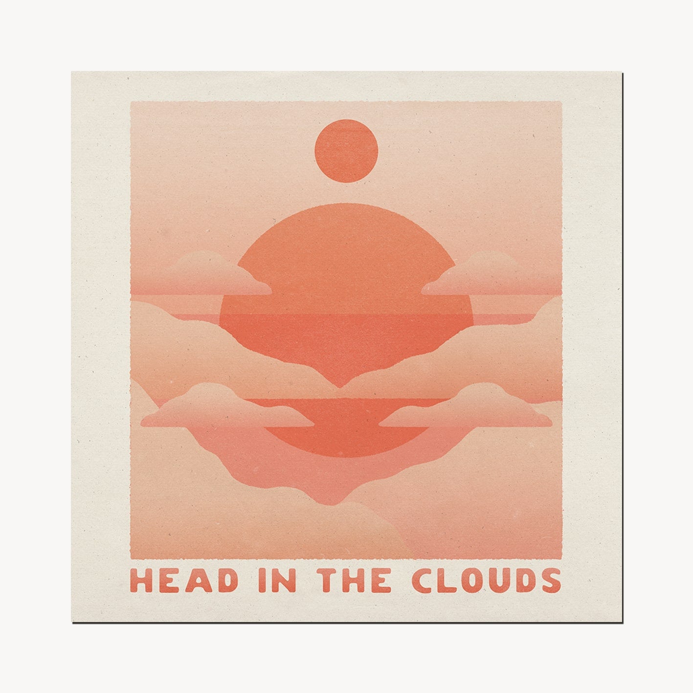 Head in the Clouds 12&quot; x 12&quot; Print by Cai &amp; Jo