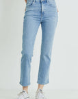 The Jude Double Button Straight Leg Jeans by Just Black Denim