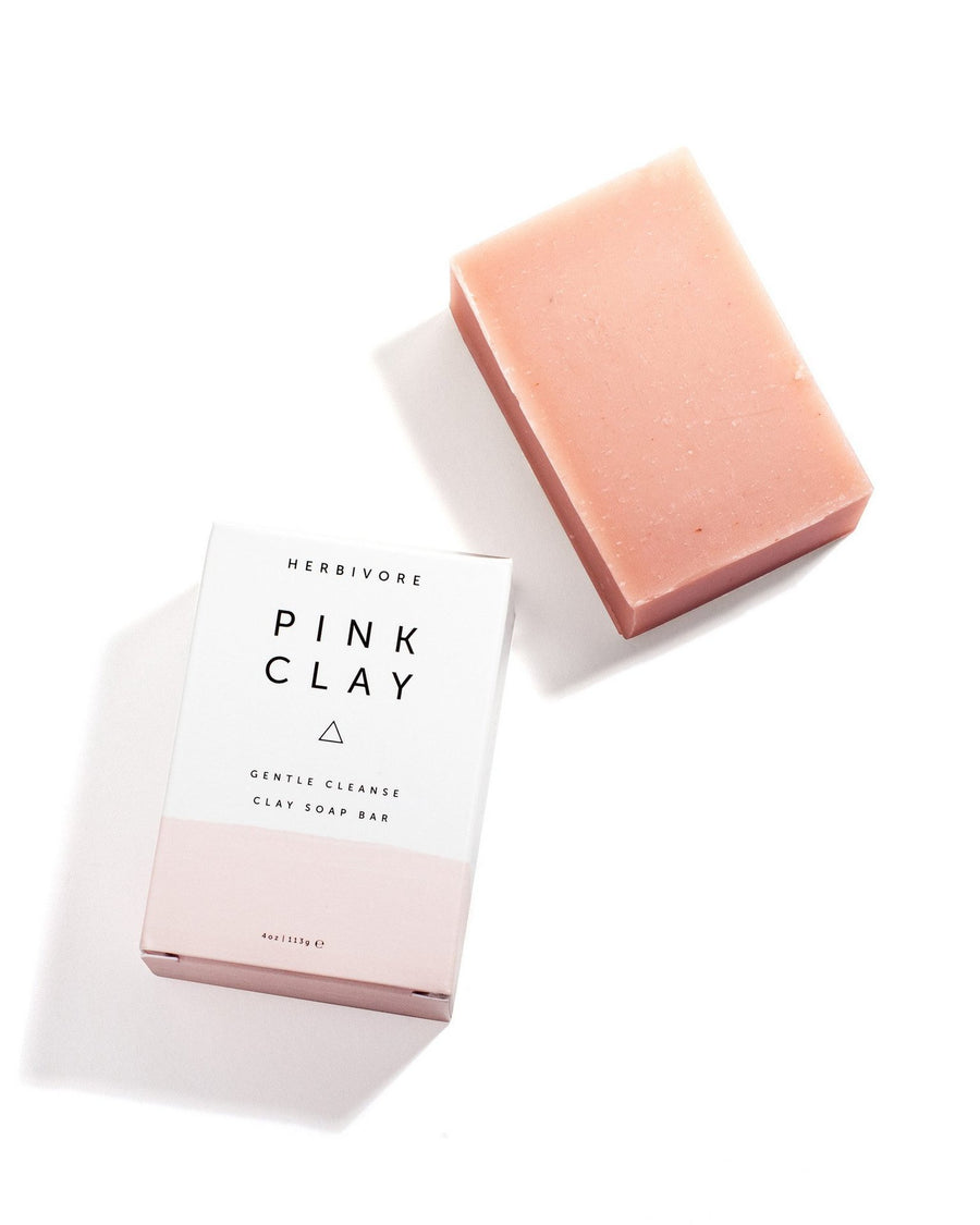 Pink Clay Cleansing Bar Soap by Herbivore Botanicals
