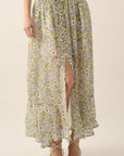 The Fiori Floral Chiffon Top + Maxi Skirt Set - Sold Separately