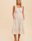 The Gemma Striped Midi Dress