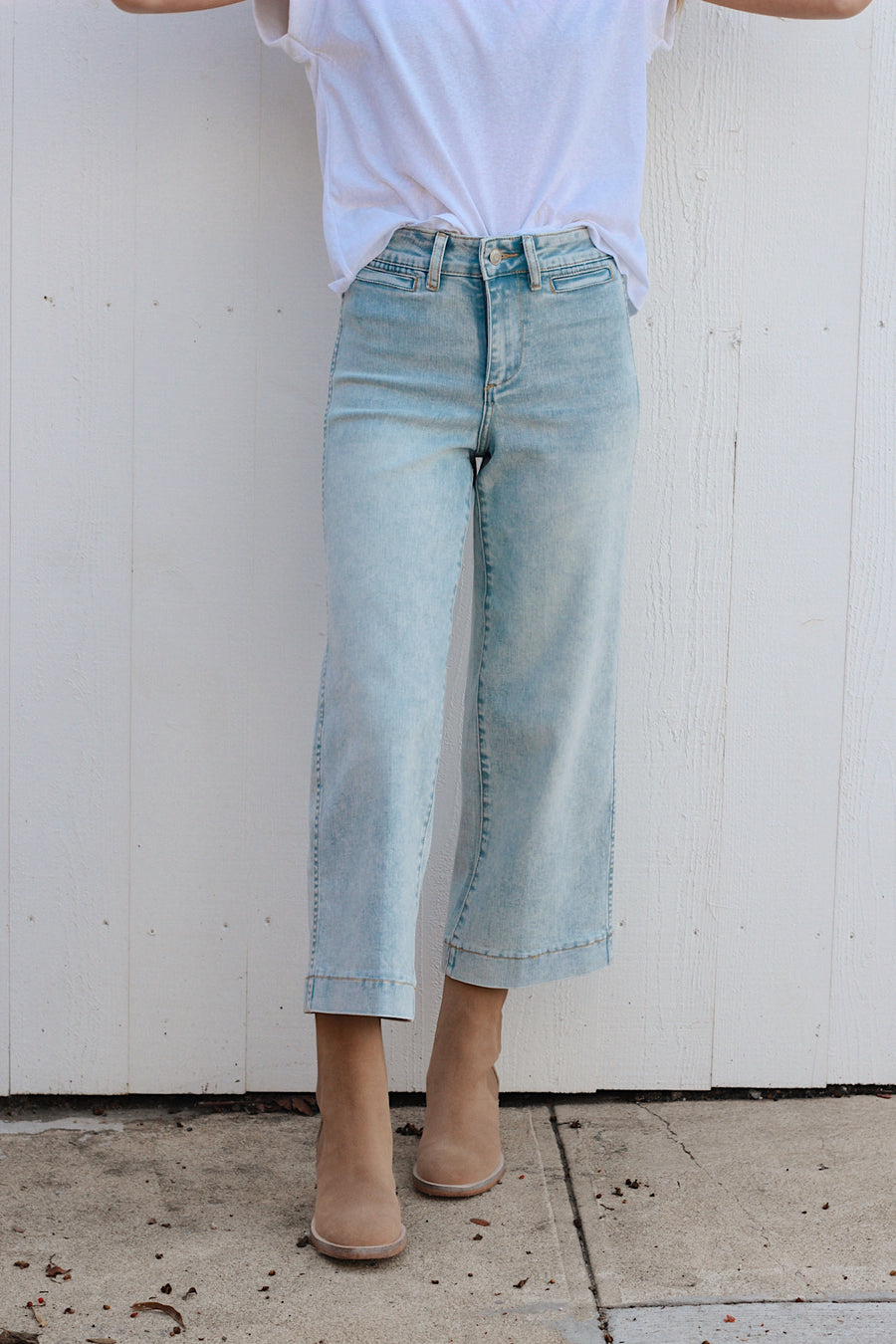 Oat NY Wide Leg Cropped Sailor Jeans