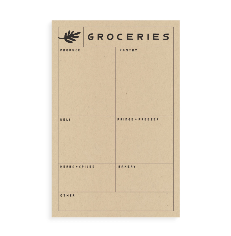 The Groceries Notepad