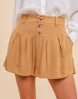The Harlow Linen Pleated Shorts