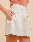 The Harlow Linen Pleated Shorts