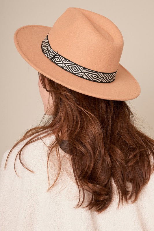 The Rhombus Print Panama Hat