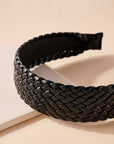 The Faux Leather Braided Headband