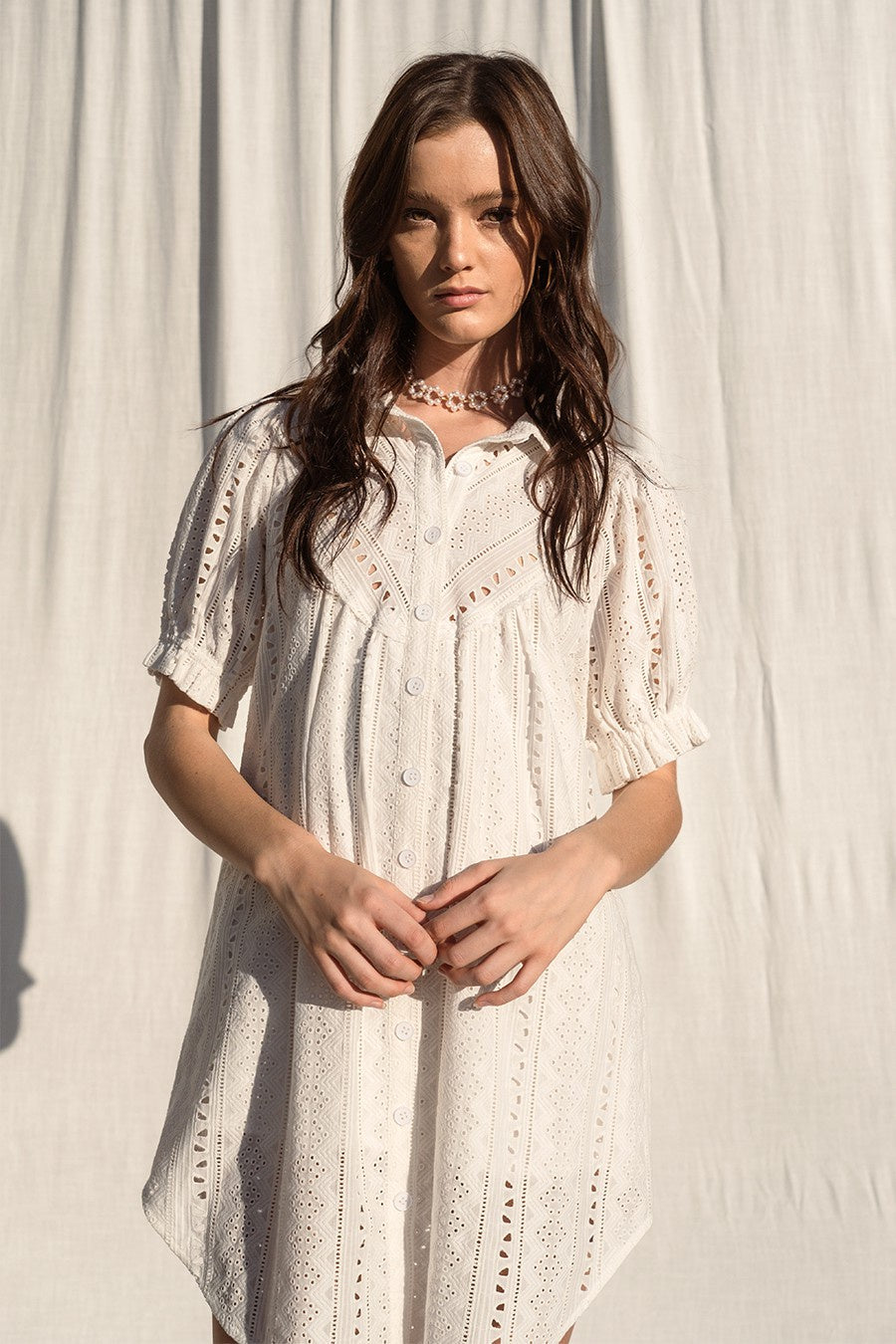 The Henley Eyelet Lace Dress