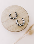 The Cow Print Clay Hoops