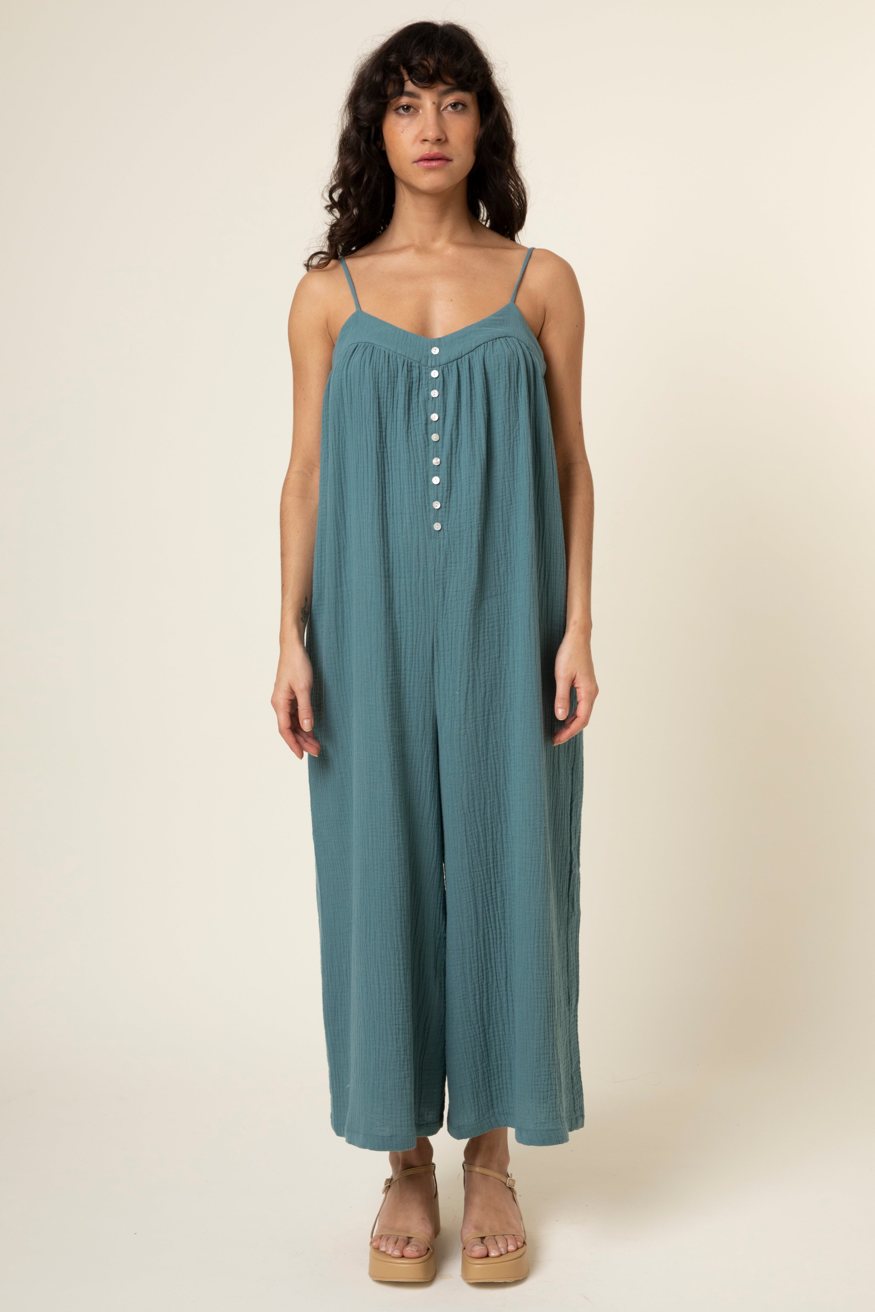 The Regina Woven Jumpsuit by FRNCH
