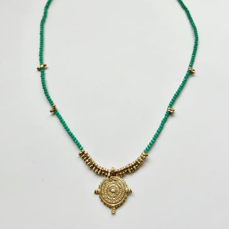 The Inez Beaded Amulet Necklace