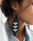 The Jade Beaded Fringe Earrings by Fair + Simple