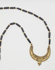 The Jasmine Beaded Tribal Crescent Necklace