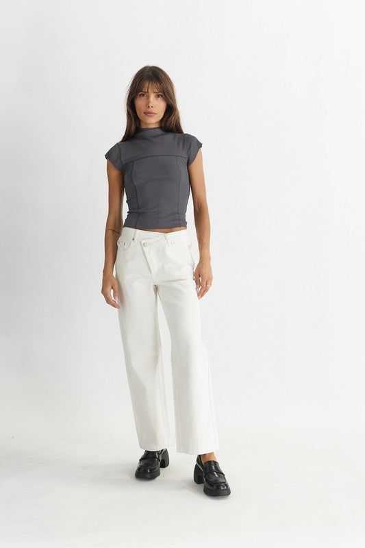 The Jax Cropped Ribbed Tee – Thread + Seed