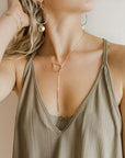 The Hammered Lariat Necklace by Token Jewelry