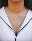 The Dainty Pearl Lariat Necklace by May Martin