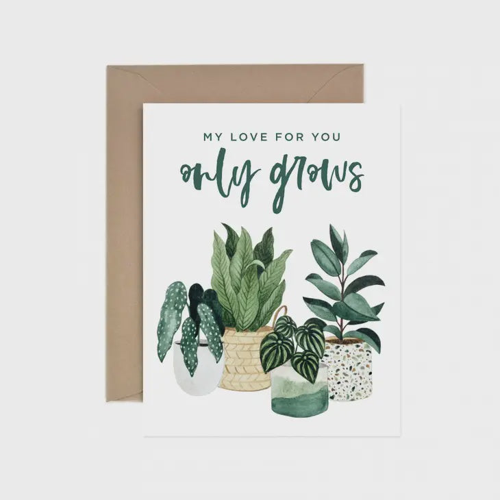The Love Grows Greeting Card by Paper Anchor Co