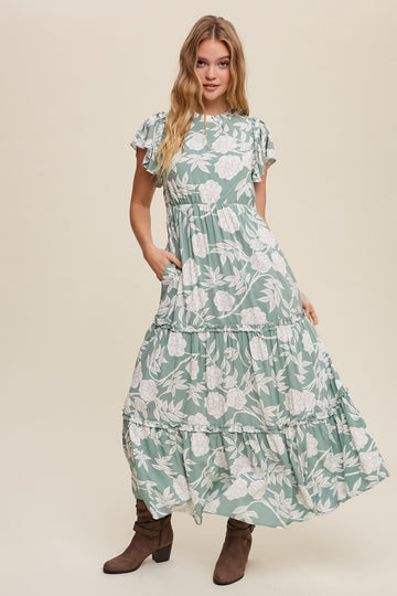 The Lynnea Floral Tiered Maxi Dress