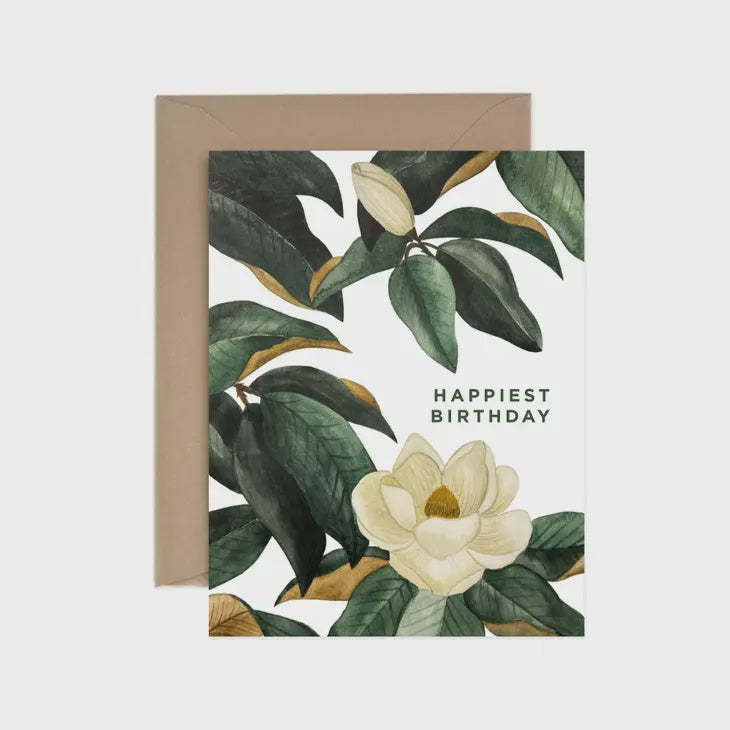 The Magnolia Happiest Birthday Greeting Card by Paper Anchor Co
