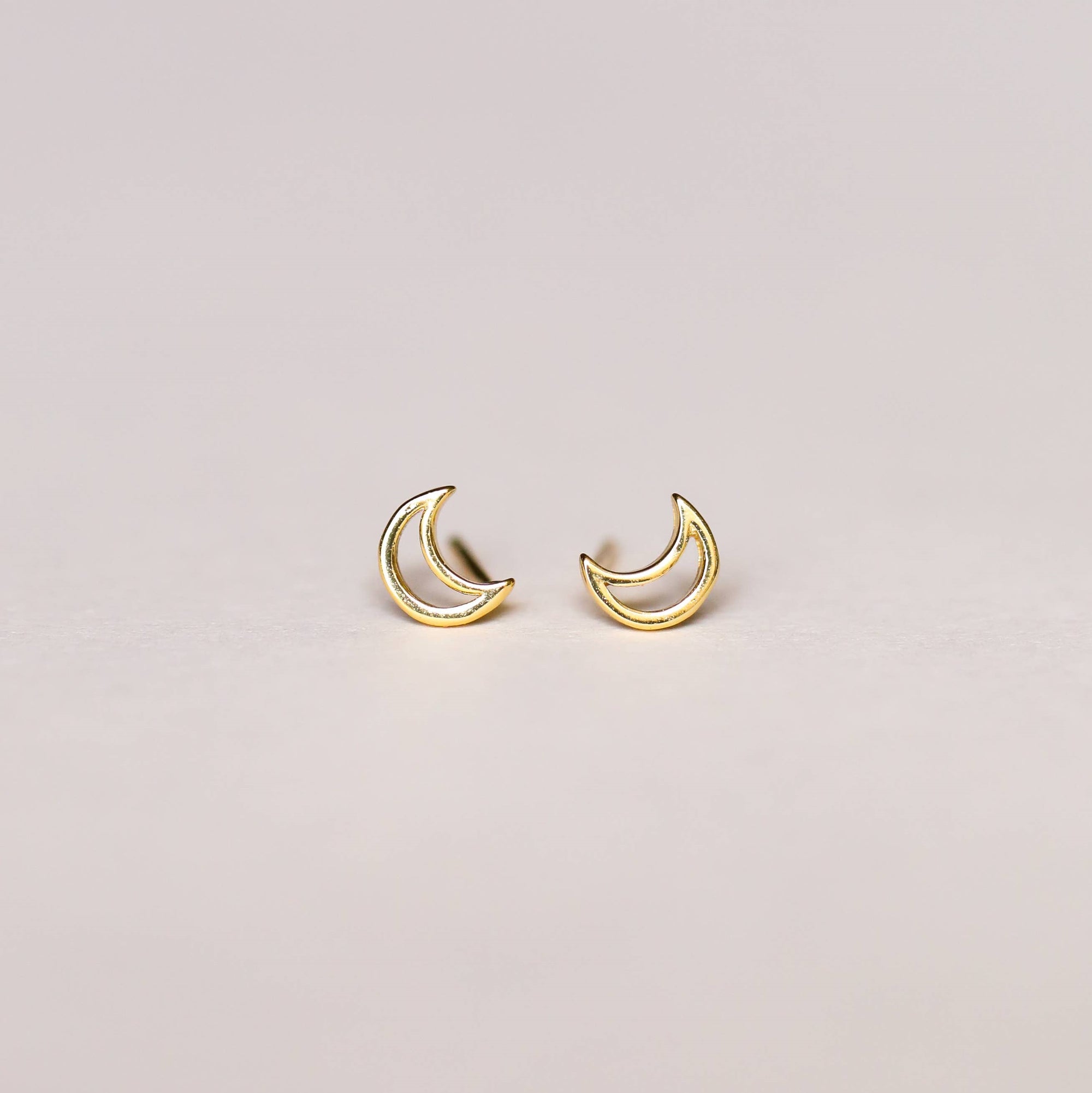 The Minimalist Moon Stud Earrings by JaxKelly