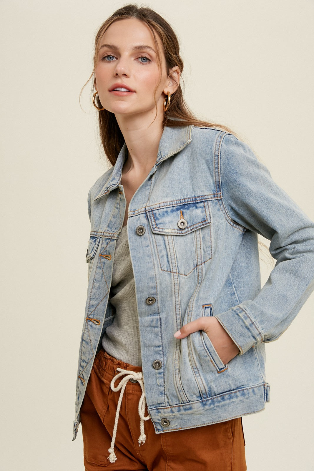 The Nicolette Classic Denim Jean Jacket