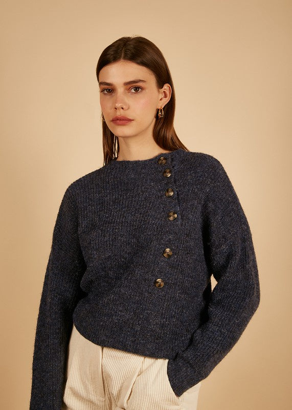 The Noure Button Sweater by FRNCH