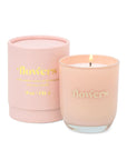 Petite Flowers Pink Glass Candle