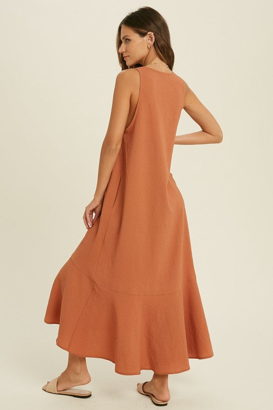 The Petra Textured Maxi Dress