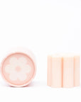 The Pink Daisy Pillar Candle by Ginger June Candle Co.