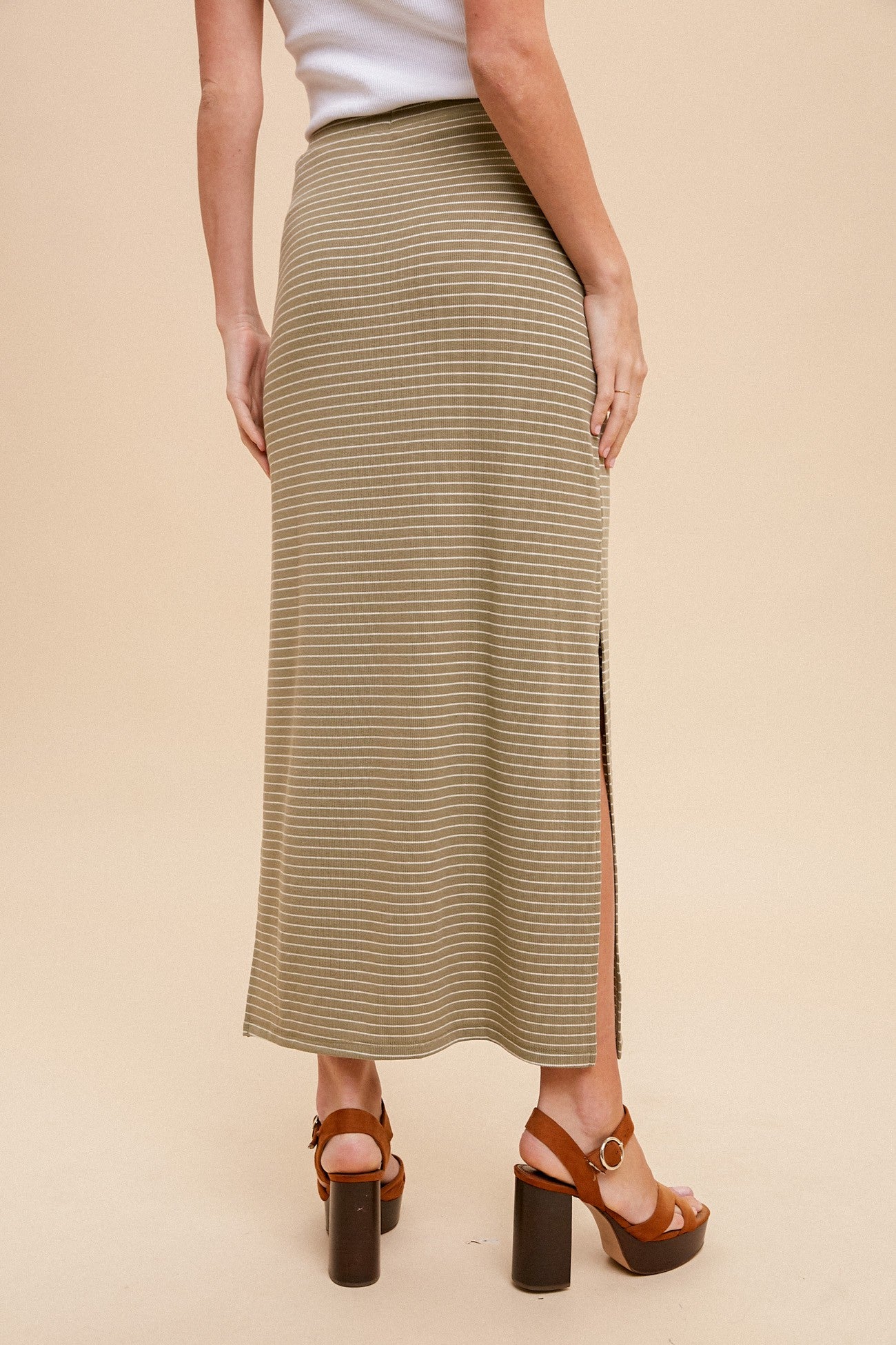 The Reba Striped Maxi Skirt