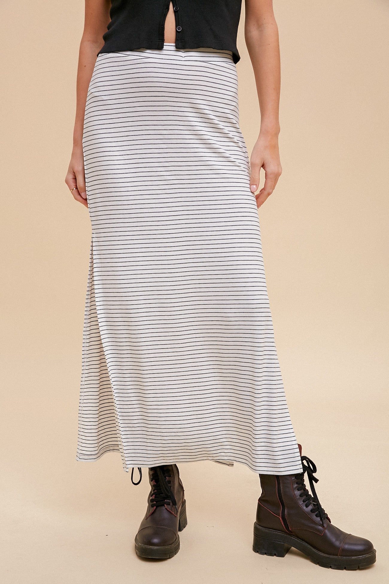 The Reba Striped Maxi Skirt