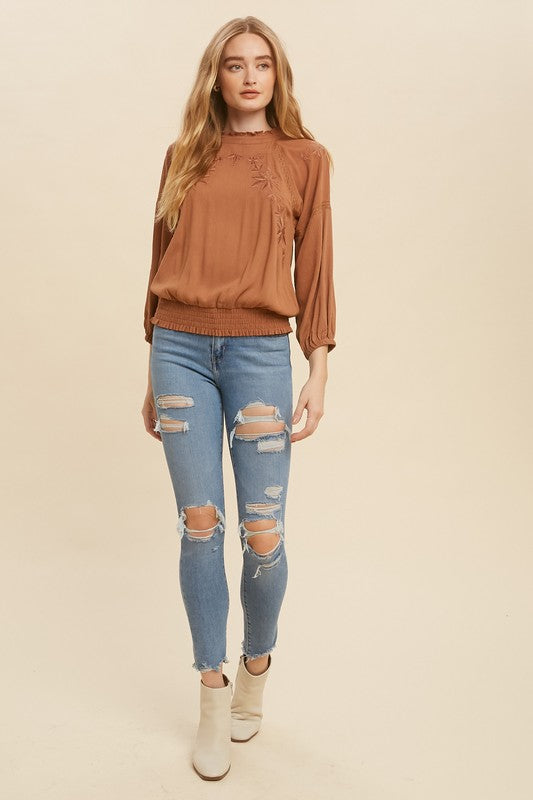 The Riah Embroidered Top