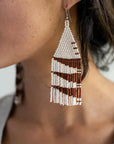 The Roca Beaded Fringe Earrings by Fair + Simple