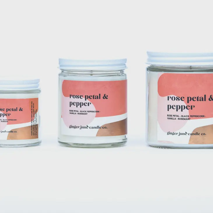 The Rose Petal + Pepper Terra Candle by Ginger June Candle Co.