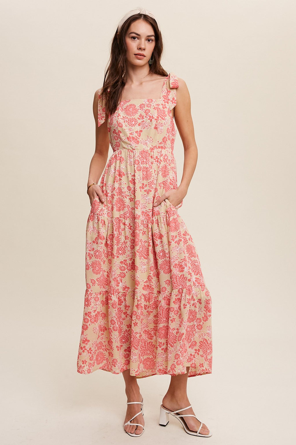 SADIE™ – Floral Charm Sleeveless Midi Dress