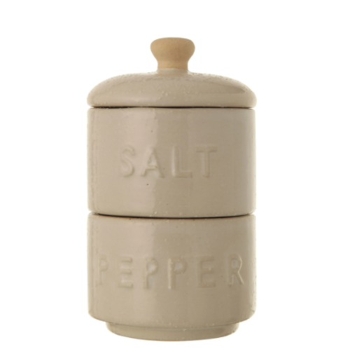 Salt + Pepper Stacking Pots Set