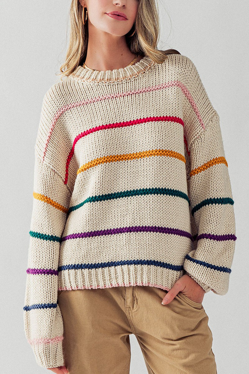 The Sammi Multicolor Stripe Knit Sweater
