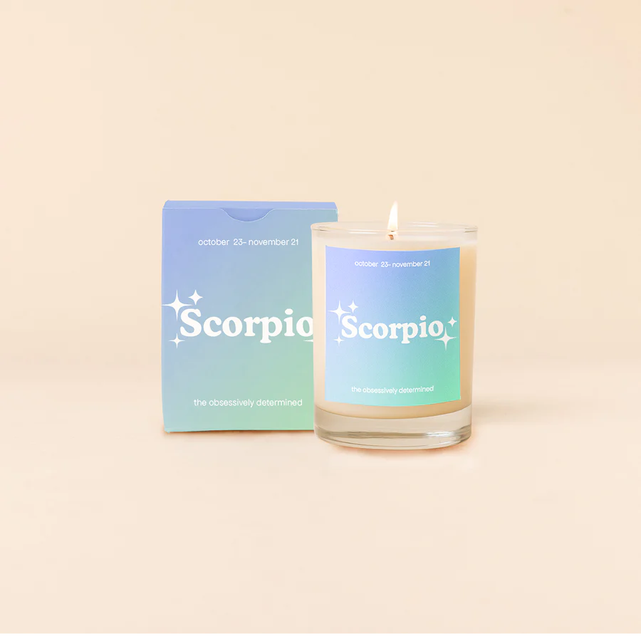 The Astrology Rocks Glass Candle by Talking Out of Turn